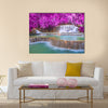 Waterfall in rain forest (Tat Kuang Si Waterfalls at Luang prabang, Laos.) Multi Panel Canvas Wall Art