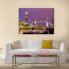 View of Tower Bridge in the evening - London Multi panel canvas wall art