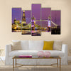 View of Tower Bridge in the evening - London Multi panel canvas wall art