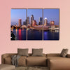 Tampa Skyline, Panoramatic night view on modern skyscrapers  wall art