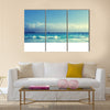 Seychelles beach in sunset time Multi panel canvas wall art