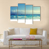 Seychelles beach in sunset time Multi panel canvas wall art