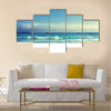 Seychelles beach in sunset time Multi panel canvas wall art