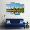 Cambodian landmark Angkor with reflection Siem Reap, Cambodia Multi panel canvas wall art