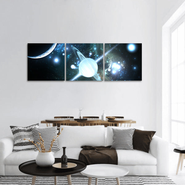 Rotating neutron star panoramic canvas wall art