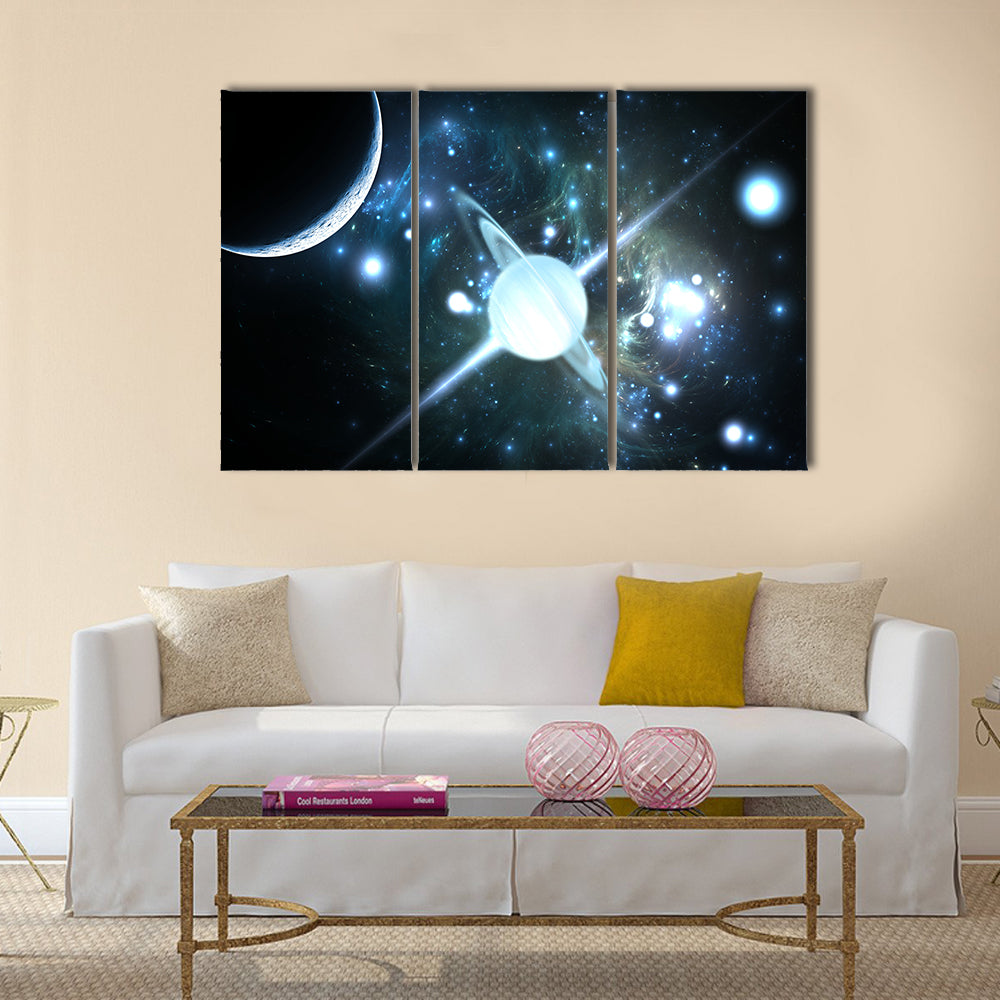 Pulsar highly magnetized, rotating neutron star Multi Panel Canvas Wall Art