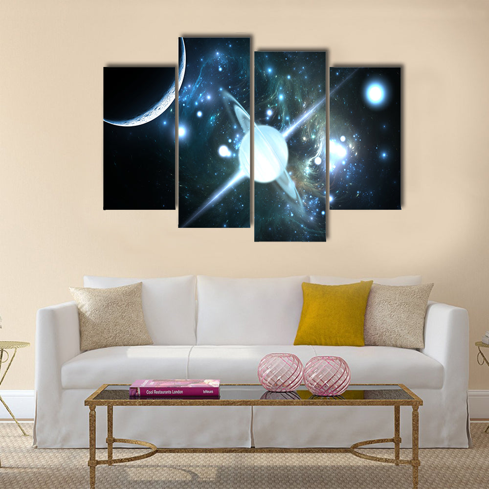 Pulsar highly magnetized, rotating neutron star Multi Panel Canvas Wall Art
