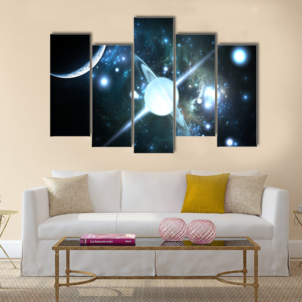 Pulsar highly magnetized, rotating neutron star Multi Panel Canvas Wall Art