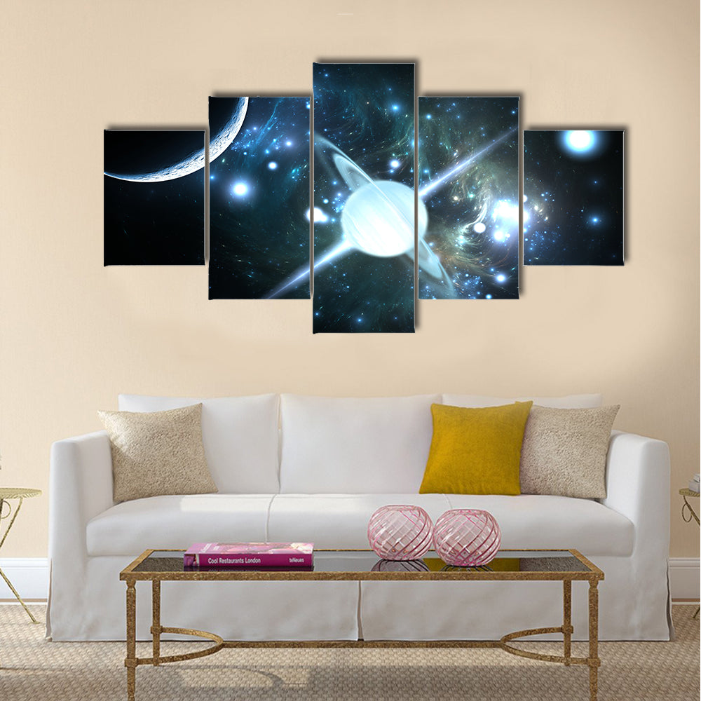 Pulsar highly magnetized, rotating neutron star Multi Panel Canvas Wall Art