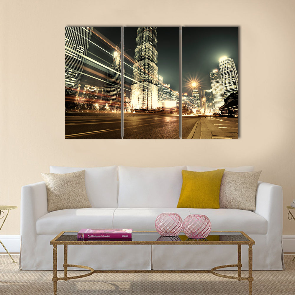 Shanghai Lujiazui Finance and Trade Zone of the modern city multi panel canvas wall art