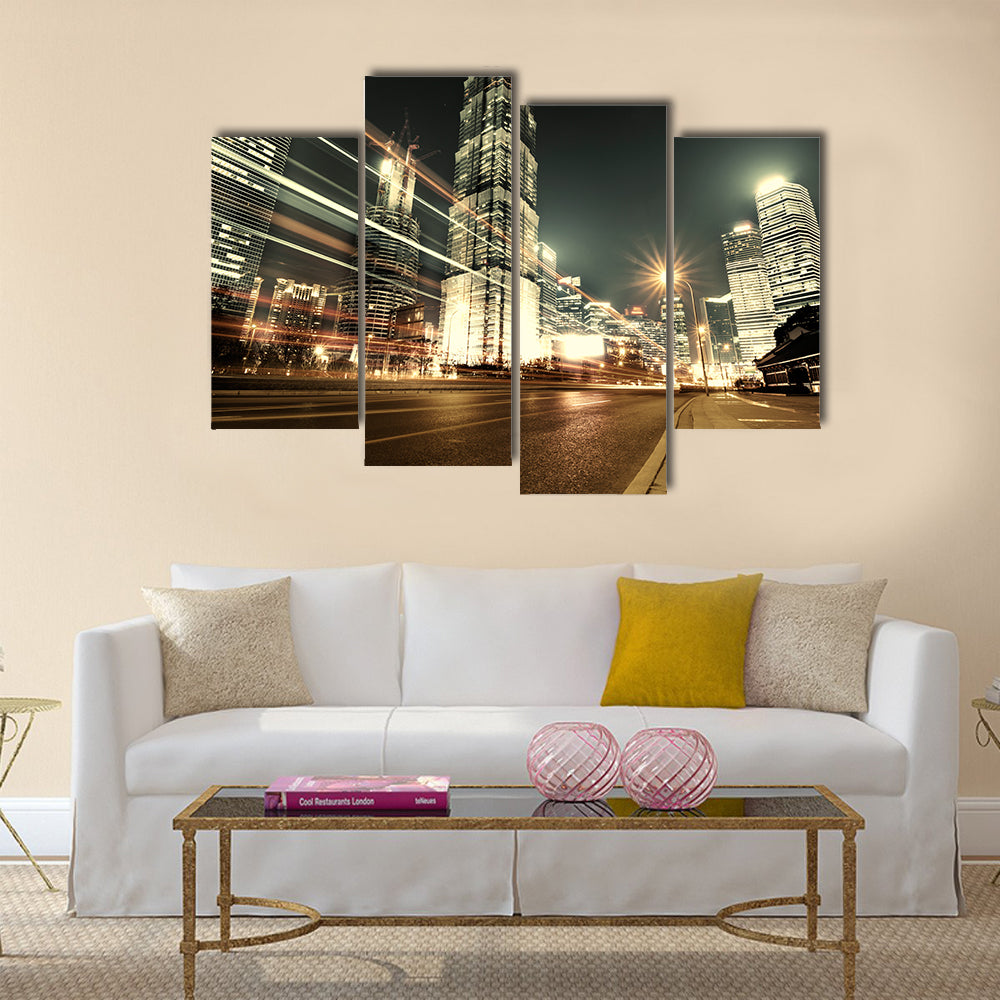 Shanghai Lujiazui Finance and Trade Zone of the modern city multi panel canvas wall art