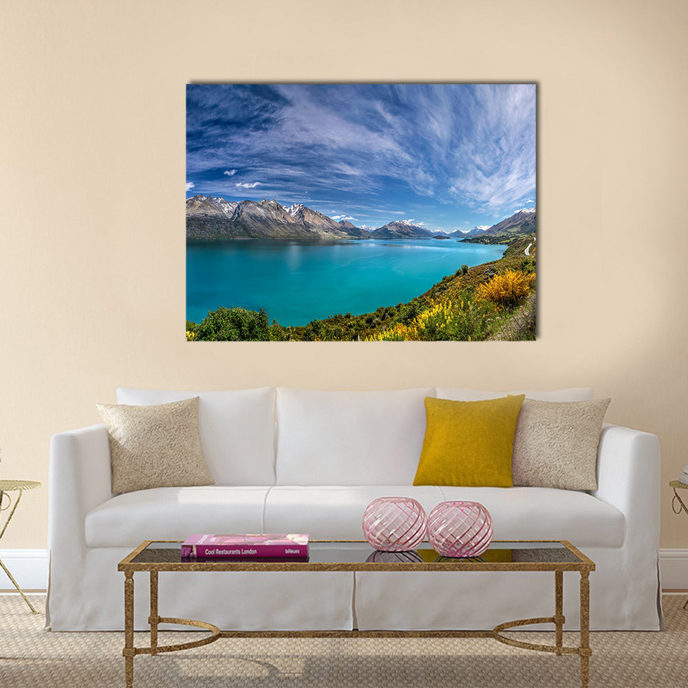 Lake Wakatipu between Queentown and Glenorchy multi panel canvas wall art