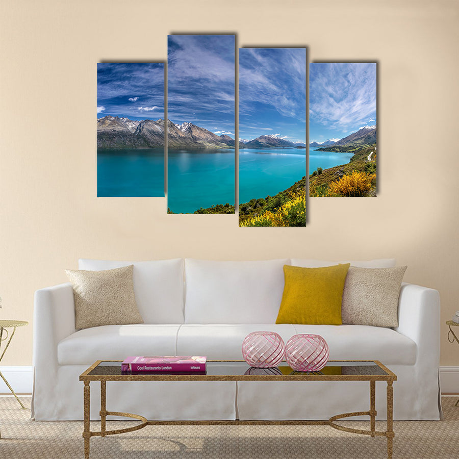 Lake Wakatipu between Queentown and Glenorchy multi panel canvas wall art