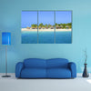 Amazing Exotic Iceland with beautiful tall palm trees white sandy beaches and azure Multi panel canvas wall art