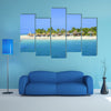 Amazing Exotic Iceland with beautiful tall palm trees white sandy beaches and azure Multi panel canvas wall art