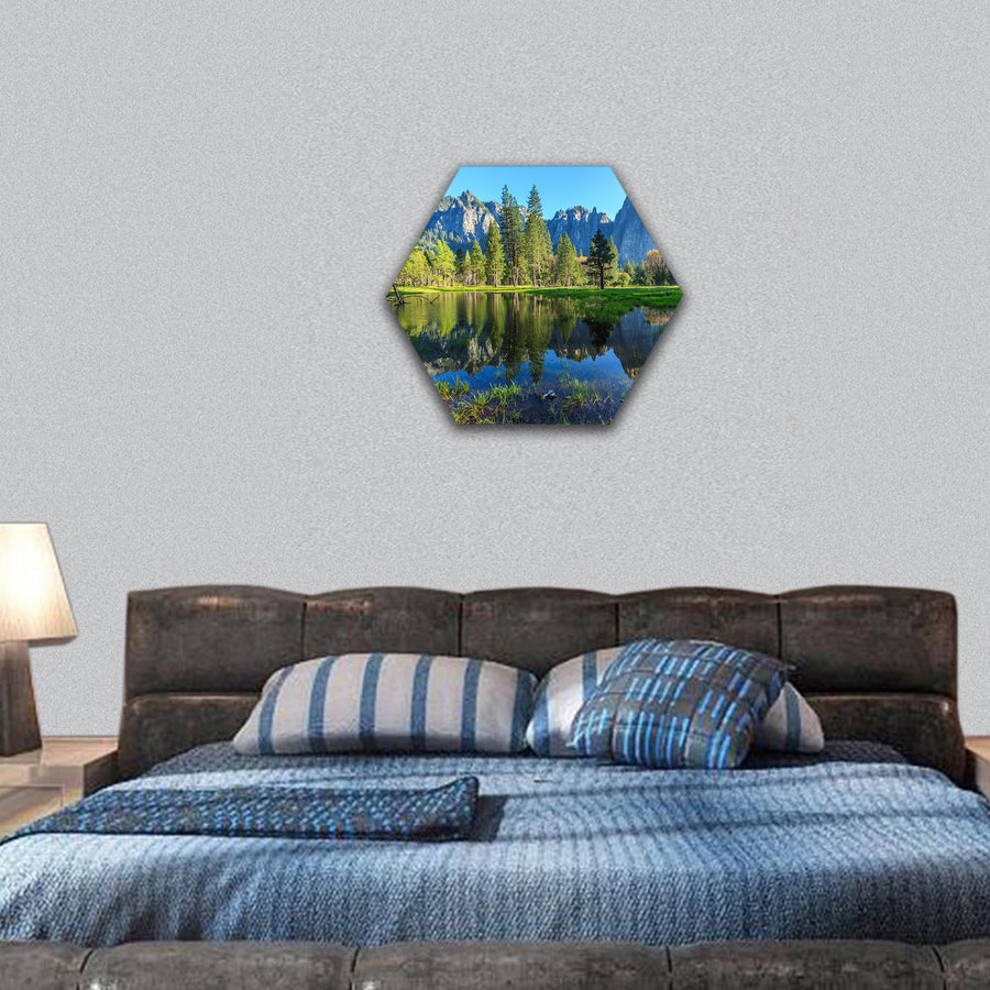Yosemite National Park hexagonal canvas wall art