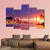 Beautiful Hong Kong cityscape at sunset multi panel canvas wall art