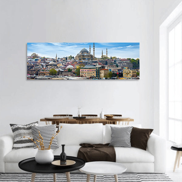 Istanbul the capital of Turkey, eastern tourist city Panoramic Canvas Wall Art