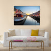 Ships in Nyhavn at sunset, Copenhagen, Denmark Multi Panel Canvas Wall Art