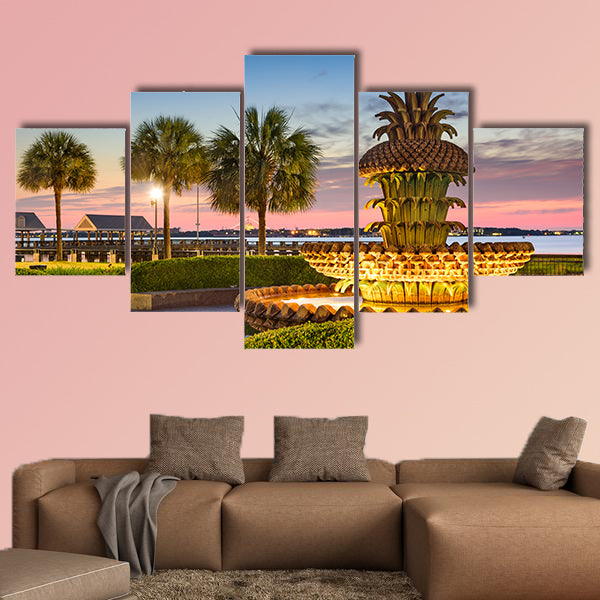 Charleston, South Carolina, USA at Waterfront Park multi panel canvas wall art