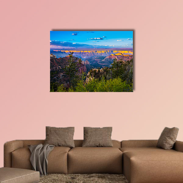 Grand Canyon North Rim Beautiful Sunset Sky multi panel canvas wall art