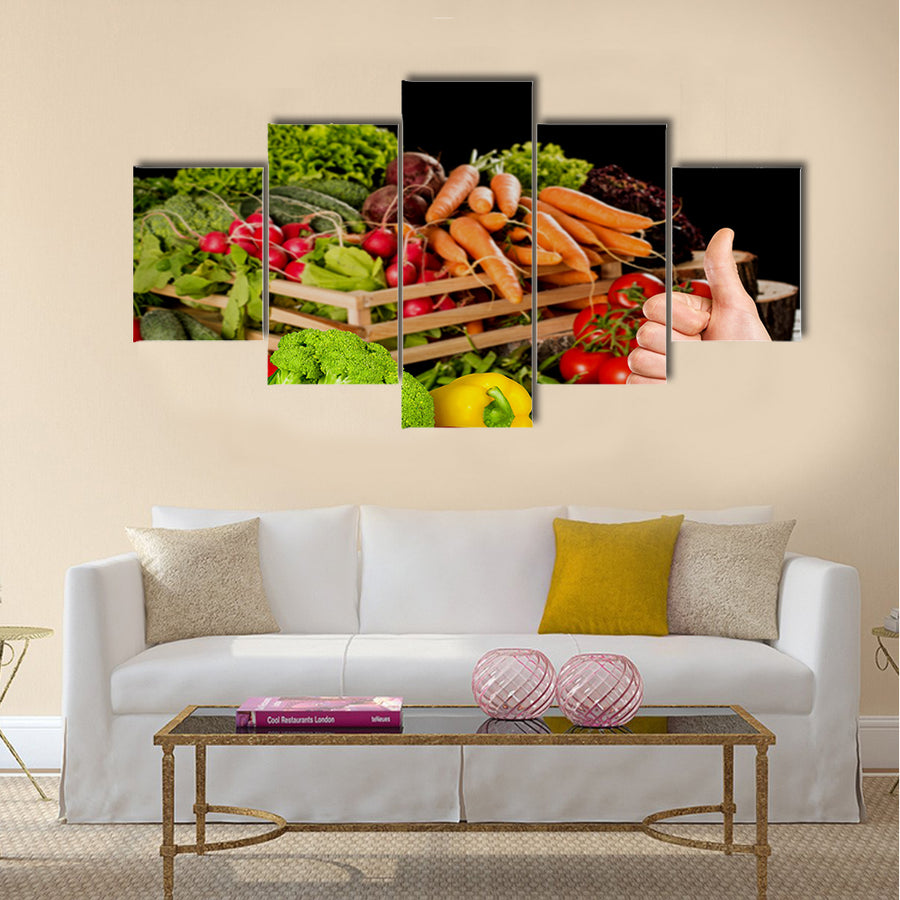 Vegetable, Food, Healthy Eating Multi panel canvas wall art