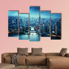 Skyline of Shanghai at sunset, China multi panel canvas wall art