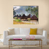 A traditional mountain village in Papua, Indonesia Multi panel canvas wall art