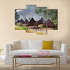 A traditional mountain village in Papua, Indonesia Multi panel canvas wall art