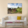 A traditional mountain village in Papua, Indonesia Multi panel canvas wall art