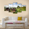 A traditional mountain village in Papua, Indonesia Multi panel canvas wall art