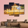 Night view of the Temple of the Buddha Tooth with lights, Kandy, Sri Lanka, Asia multi panel canvas wall art