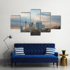 Skyline of Tehran with Milad Tower among high rise buildings Multi Panel Canvas Wall Art