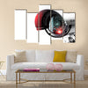 Security CCTV camera in office building Multi panel canvas wall art