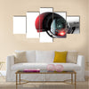 Security CCTV camera in office building Multi panel canvas wall art