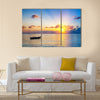 Colorful sunrise over ocean on Maldives Multi Panel Canvas Wall Art