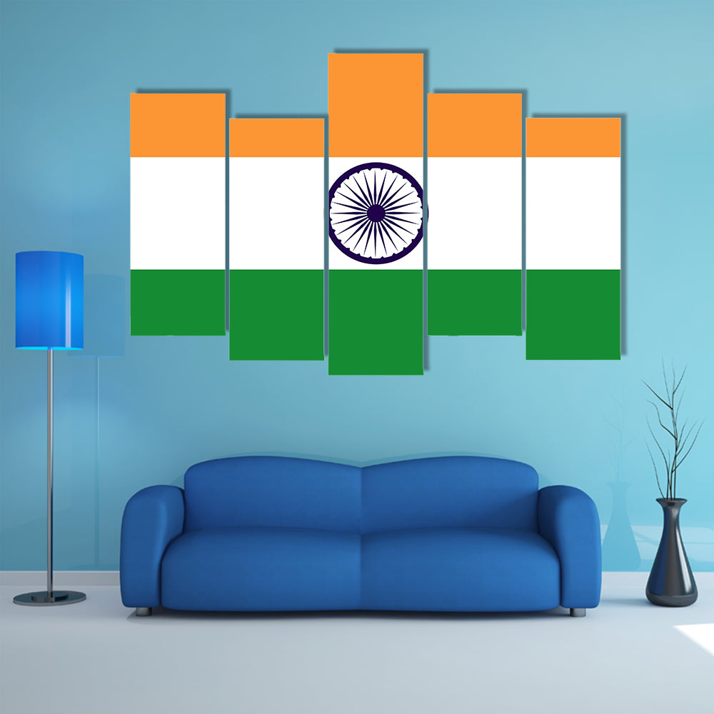 Flag of India original Multi panel canvas wall art