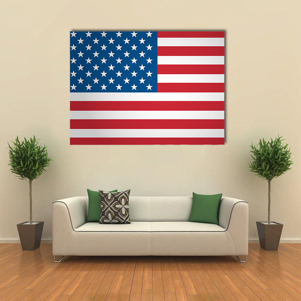 American flag background Multi panel canvas wall art