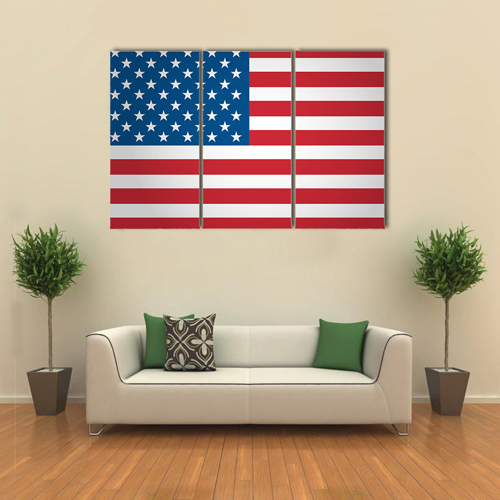 American flag background Multi panel canvas wall art