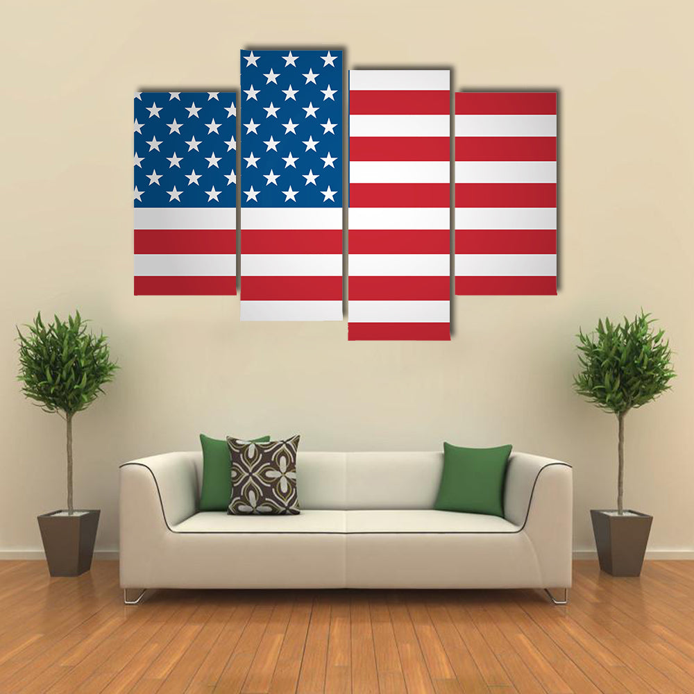 American flag background Multi panel canvas wall art