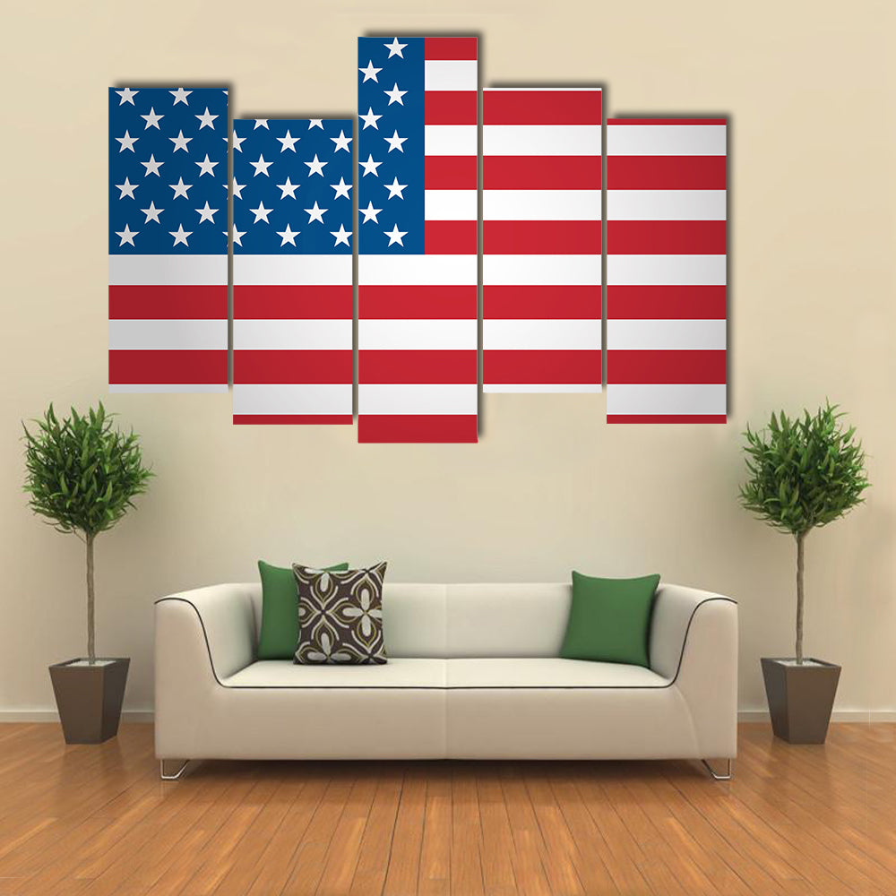 American flag background Multi panel canvas wall art