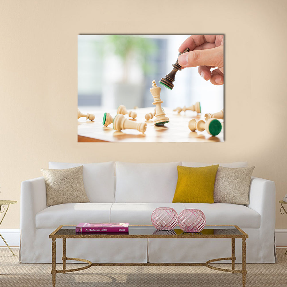 Chess business concept success strategy multi panel canvas wall art