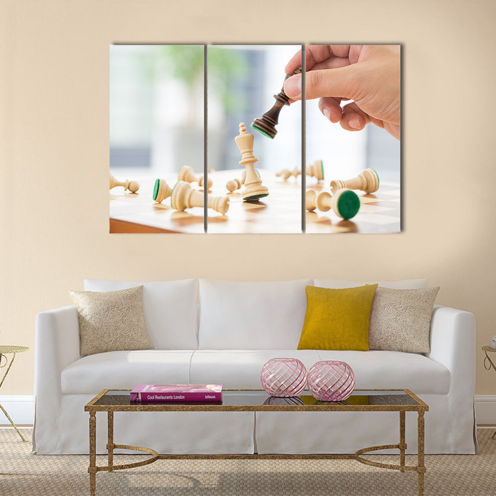 Chess business concept success strategy multi panel canvas wall art