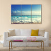 Beach in sunset time, tilt shift soft effect Multi panel canvas wall art