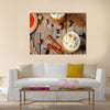 Ice honey pumpkin spice latte with whipped cream Multi Panel Canvas Wall Art