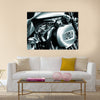 Close-up of a motorcycle engine Multi panel canvas wall art