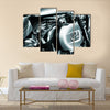 Close-up of a motorcycle engine Multi panel canvas wall art