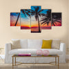 Sunset tropical beach Multi panel canvas wall art