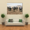 Fantasia on the beach of Essaouira Multi panel canvas wall art