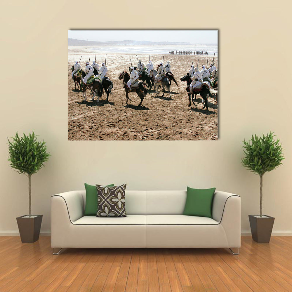 Fantasia on the beach of Essaouira Multi panel canvas wall art